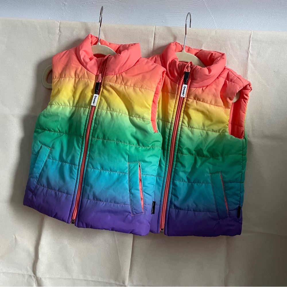 Crayola Reversible Rainbow Puffer Vest